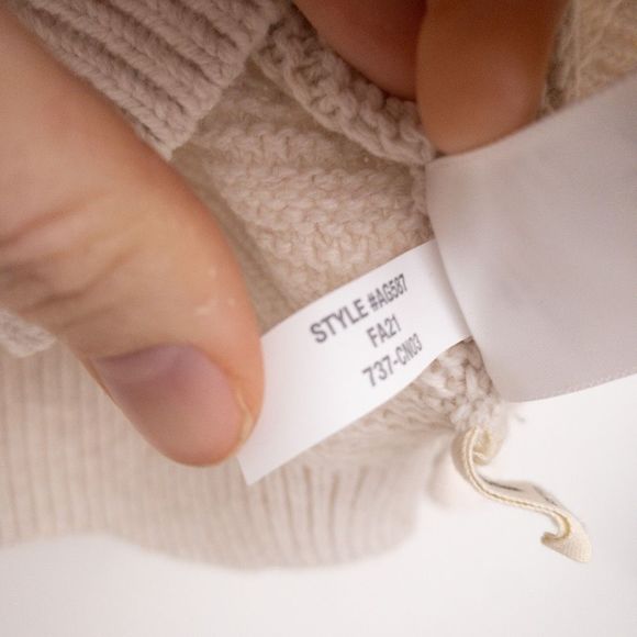 Madewell Ruffle-Neck Pullover Sweater in Cotton-Merino Yarn Cream Size Medium - Picture 8 of 13